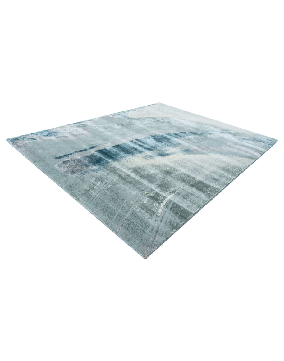 B A X T E R luxury handmade rug by Cherom in modern design, New Zealand wool, elegant gray tones.