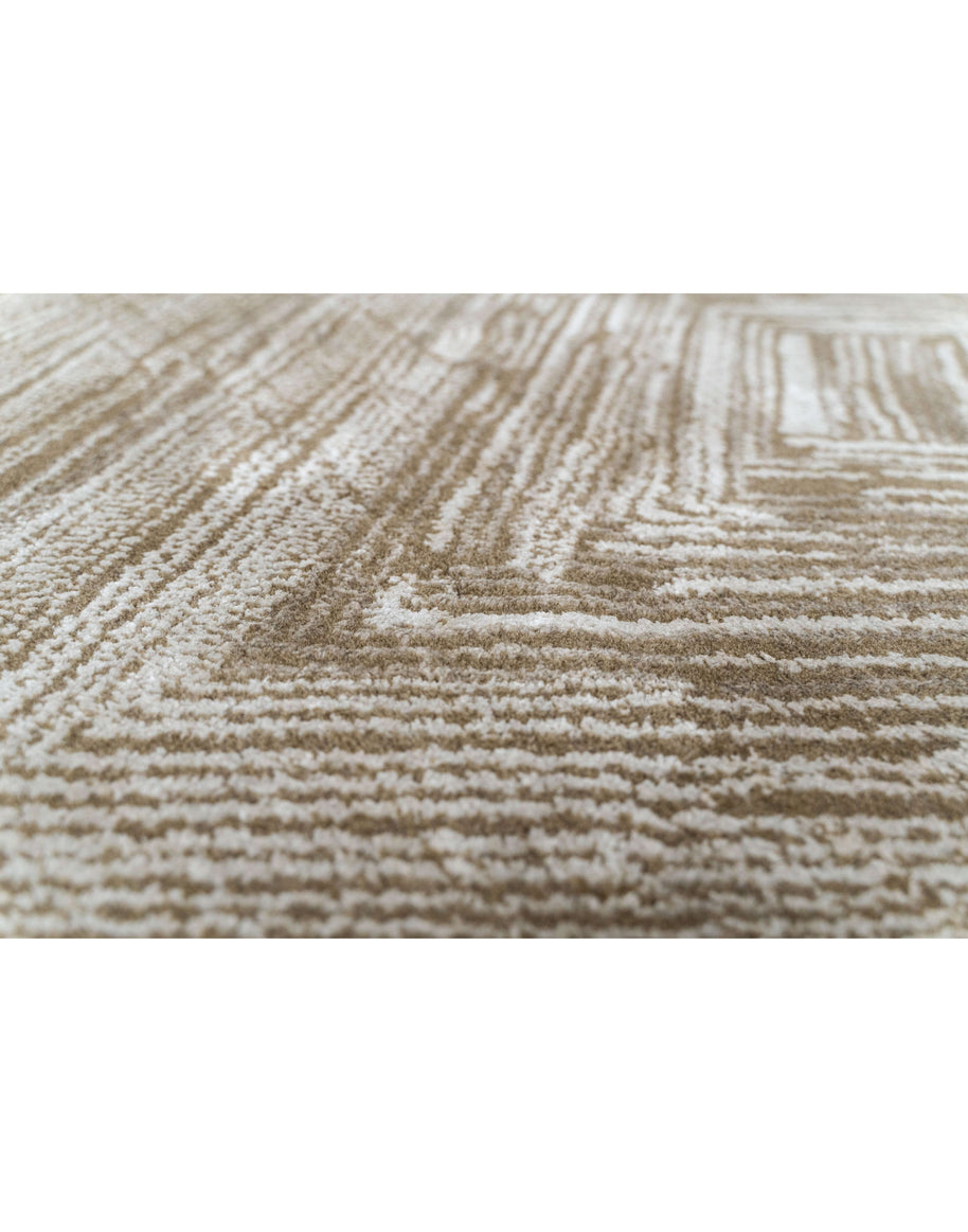 R I C O luxury handmade rug by Cherom, beige New Zealand wool, modern rug, contemporary design.