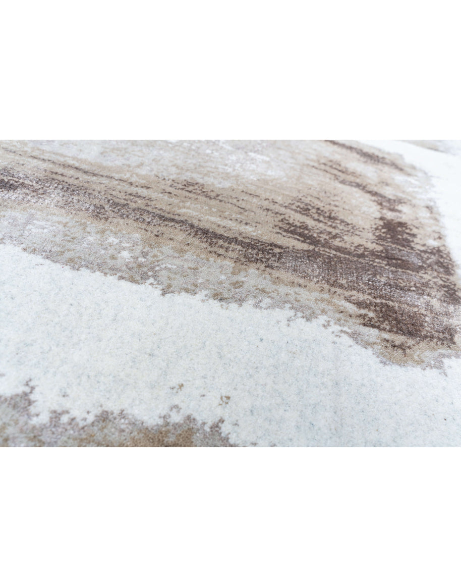 S E I D E L luxury handmade rug by Cherom in neutral New Zealand wool pattern.