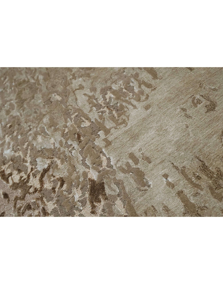 P A L E R M O luxury handmade rug by Cherom in earthy tones, New Zealand wool, modern design.