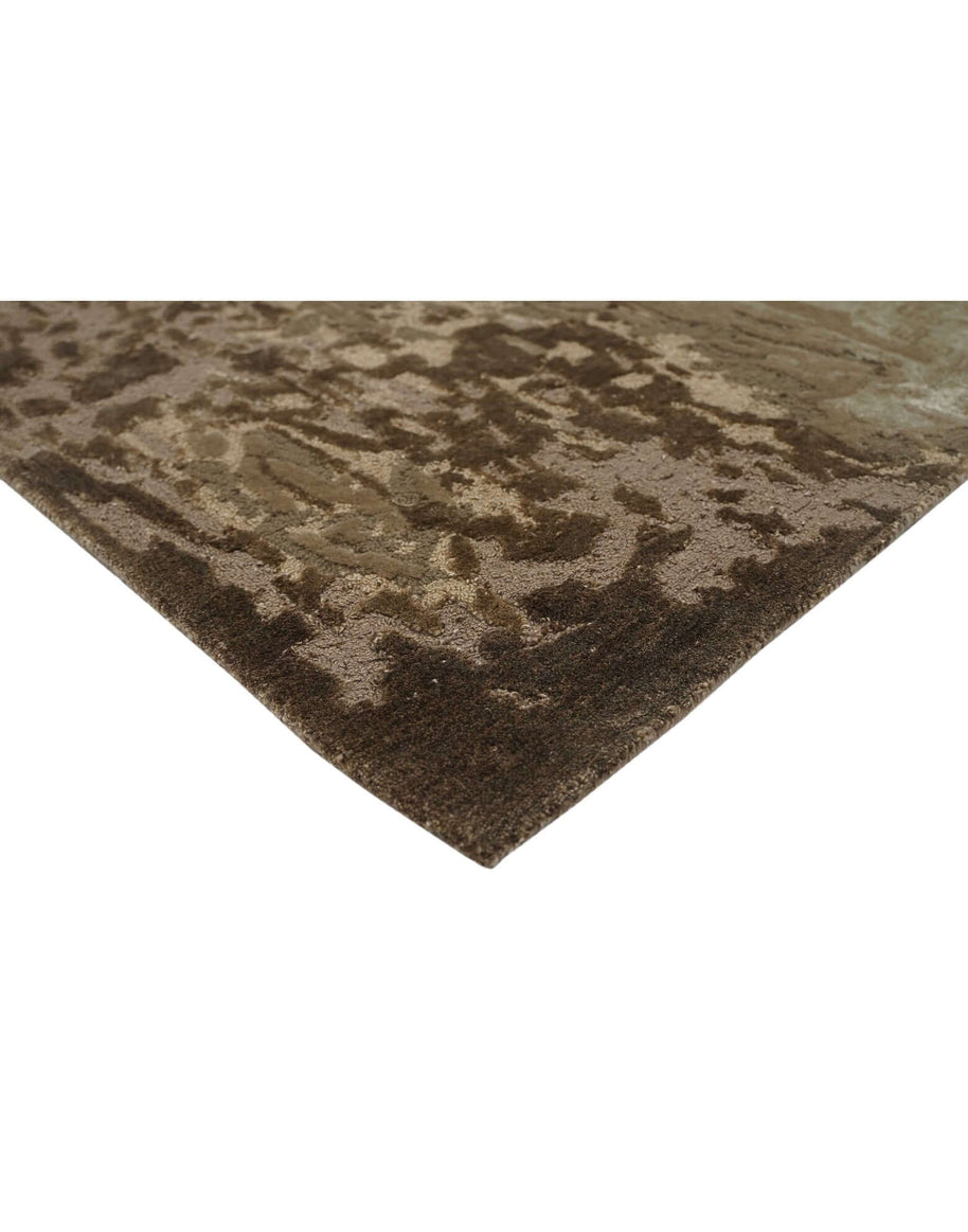 P A L E R M O luxury handmade rug by Cherom, modern New Zealand wool rug in earthy tones.