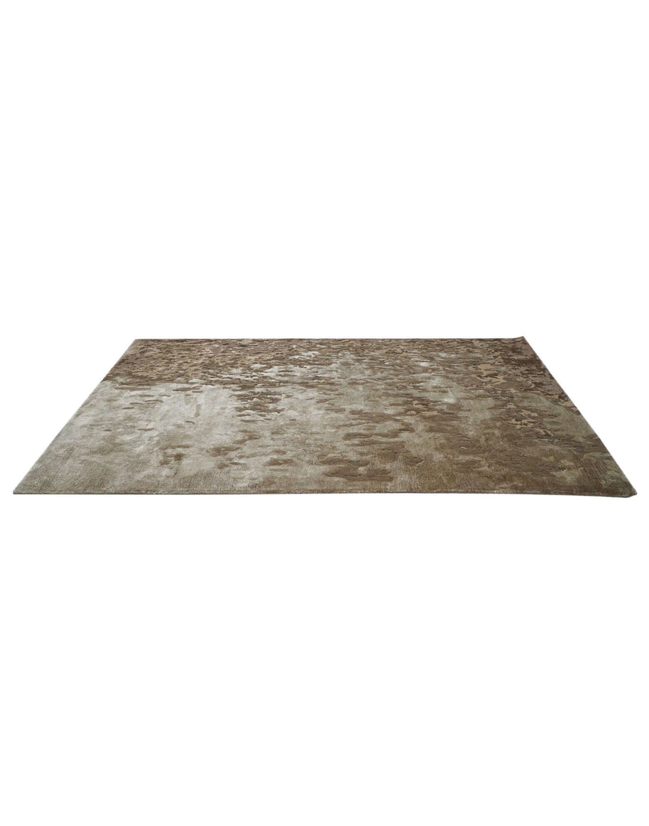 P A L E R M O luxury handmade rug by Cherom in earthy tones, New Zealand wool, modern design.