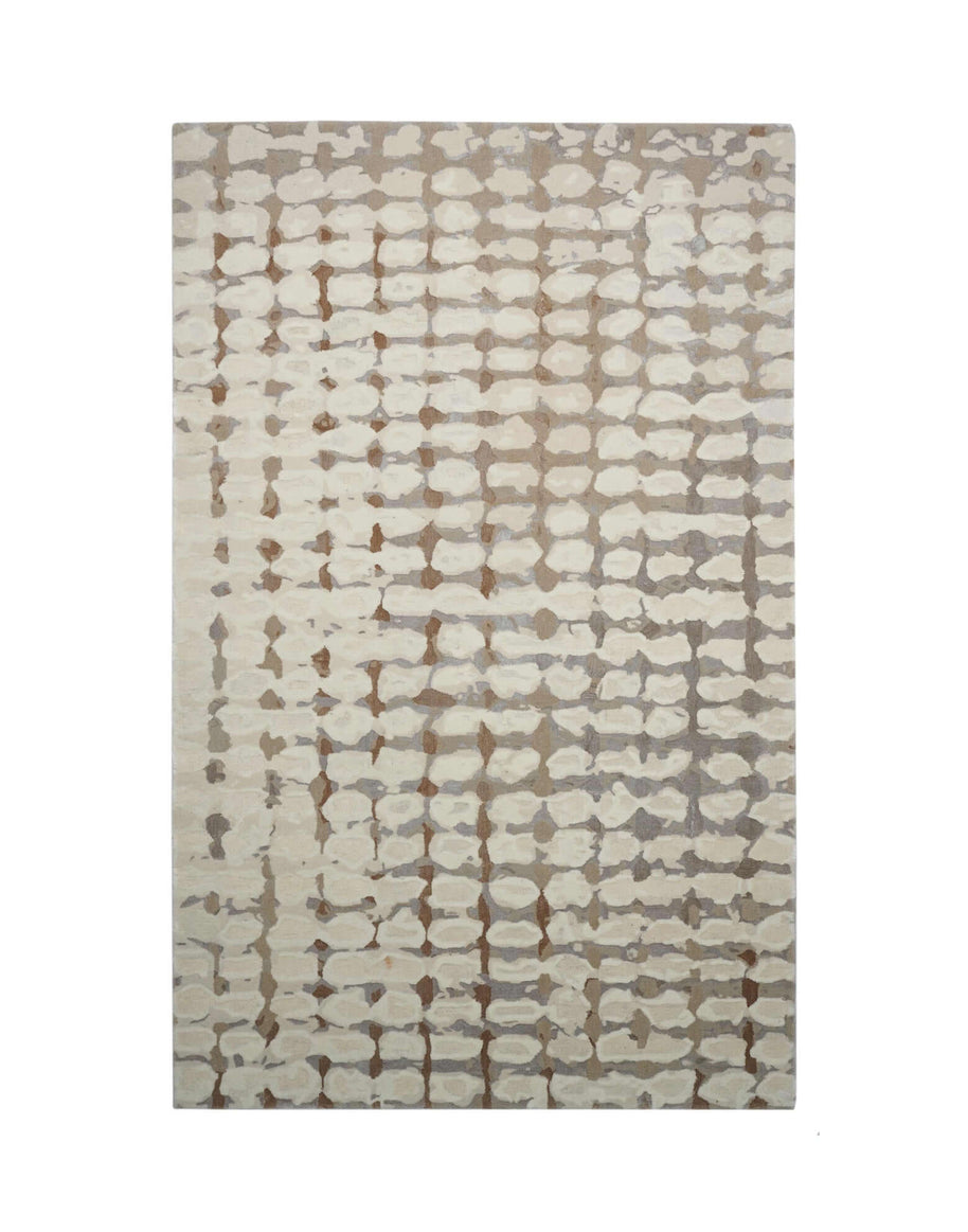 C E L L I N I luxury handmade rug by Cherom in neutral wool and viscose