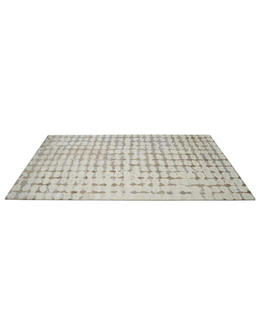 C E L L I N I luxury handmade rug by Cherom, New Zealand wool, warm neutrals, contemporary design.