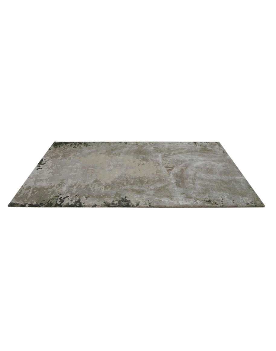 M O S S luxury handmade rug by Cherom, earthy greens, stone grey, New Zealand wool.