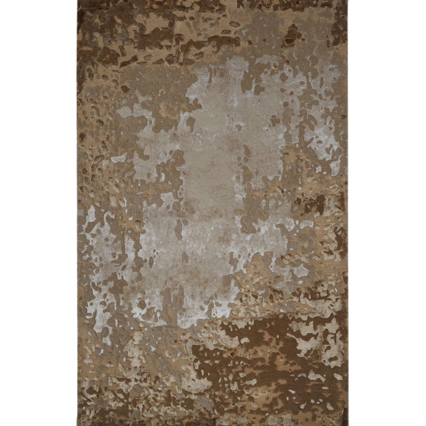 C A R M E L luxury handmade rug by Cherom in bronze, taupe, and gold hues.