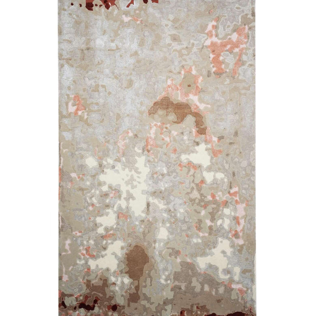 A R L E S luxury handmade rug by Cherom, New Zealand wool, blush pink and taupe, modern rug, contemporary design.