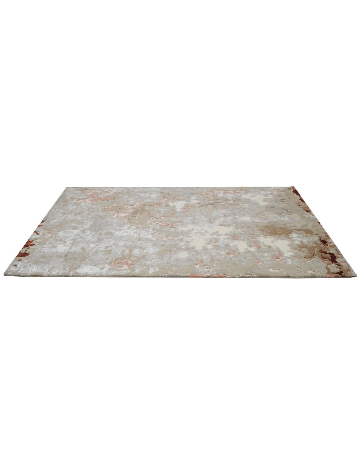 A R L E S luxury handmade rug by Cherom in blush pink, ivory, grey, New Zealand wool, modern rug, contemporary design.