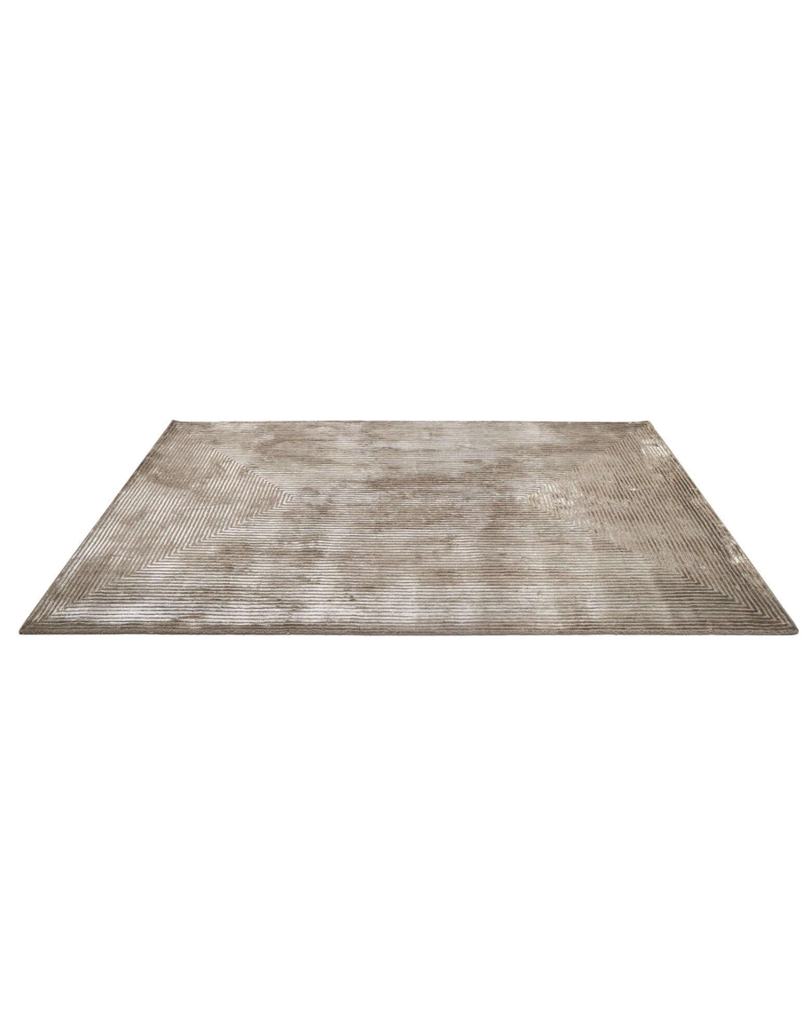 C O N T O U R - P R I S M luxury handmade rug by Cherom in sandy New Zealand wool.
