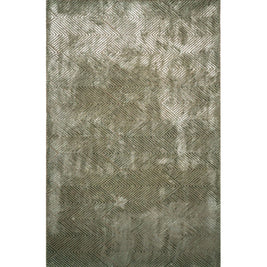 C O N T O U R - V I R E O luxury handmade rug by Cherom in muted green hues, made of New Zealand wool.