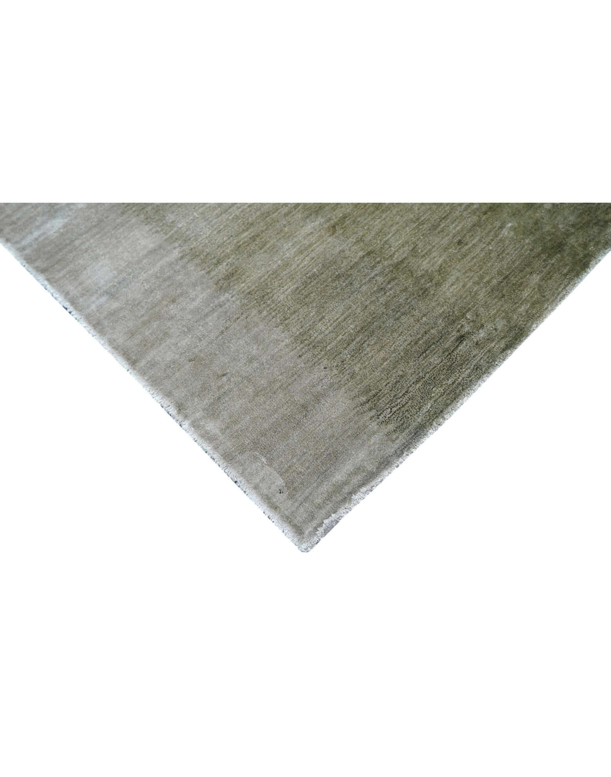 O M B R E - 1 luxury handmade rug by Cherom in soft green New Zealand wool.