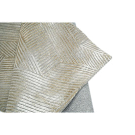 C O N T O U R - L A T T I C E luxury handmade rug by Cherom, beige New Zealand wool, modern texture.