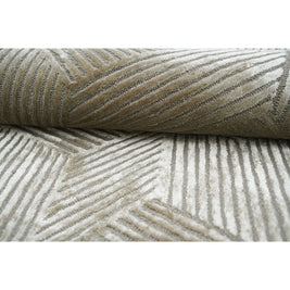 C O N T O U R - L A T T I C E luxury handmade rug by Cherom, New Zealand wool, soft beige, modern design.