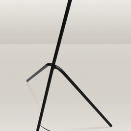 Elegant black floor lamp with a sturdy construction and easy assembly, ideal for modern decor.
