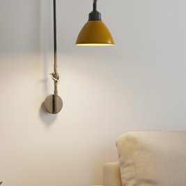 FSW209.A Yellow & Grey Swing-Arm Wall Mounted Light