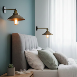 BSE125 Aged Brass Wall Lamp