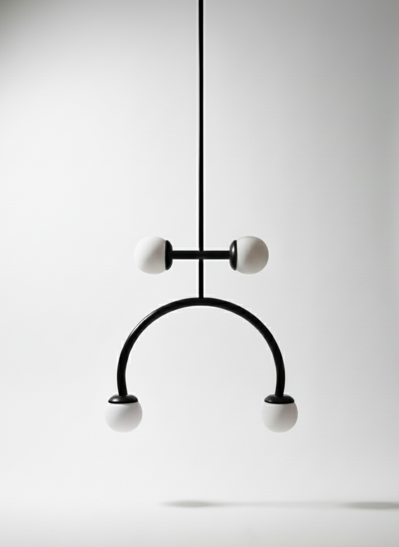 Glass ceiling hanging lamp