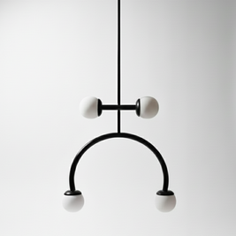 Glass ceiling hanging lamp
