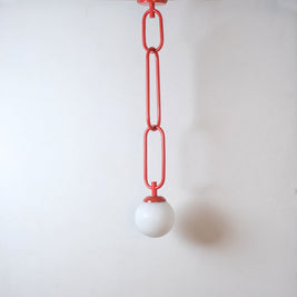 red ceiling lamp