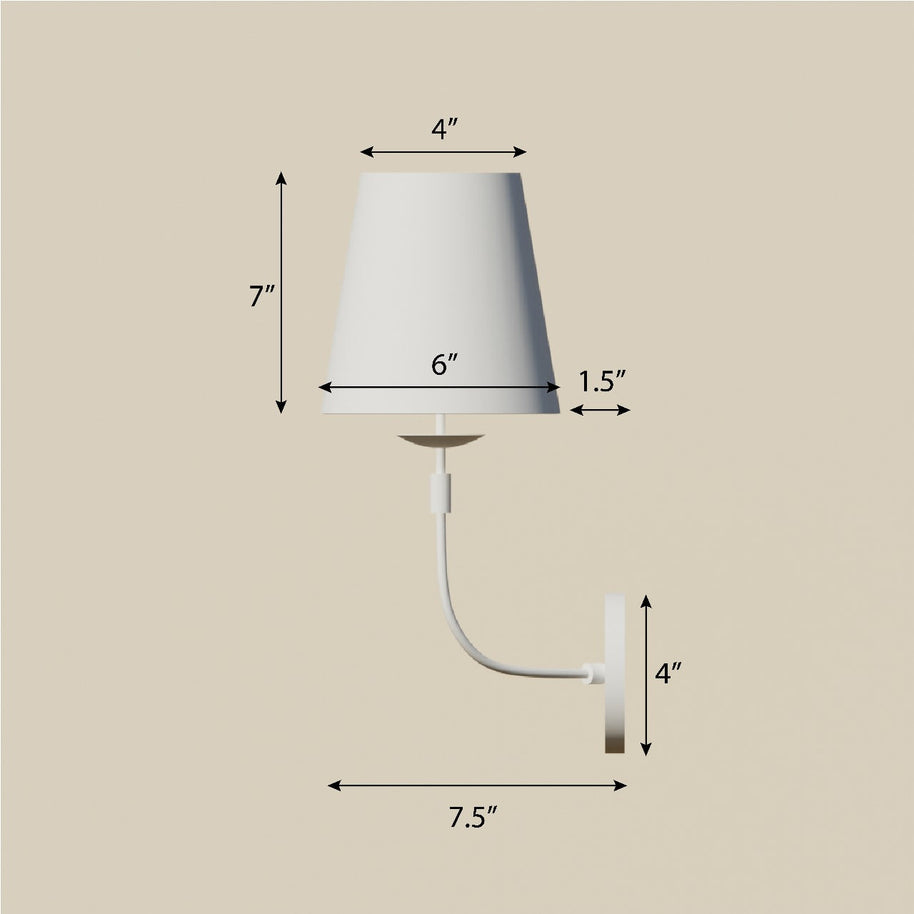 Nova Brass Fabric Wall Lamp