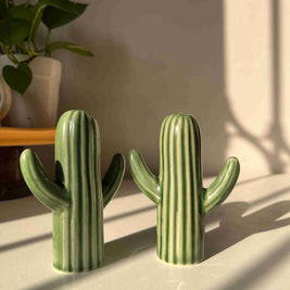Salt and pepper shakers, cactus shakers, tableware trinket, dopamine decor, quirky shakers