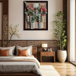 Unique handcrafted decor piece blending literature and botanical elements