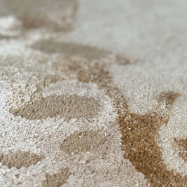 L U M E T luxury handmade rug by Cherom, neutral color, New Zealand wool, modern contemporary design.