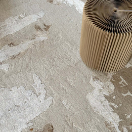 L U M E T luxury handmade rug by Cherom, neutral New Zealand wool, contemporary design.