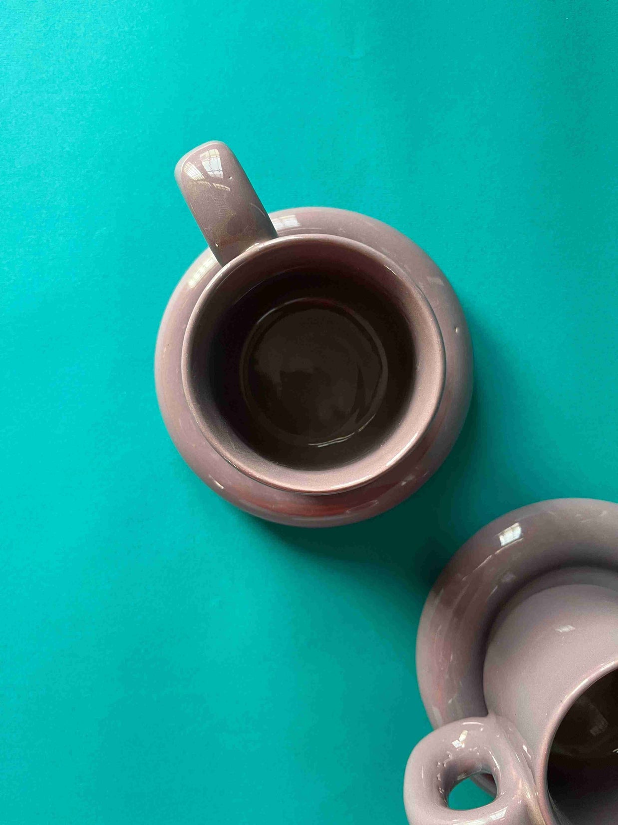 Purple Tubby Cup & Saucer Set - Single