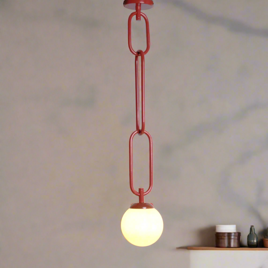 red handing light pendant kitchen modern