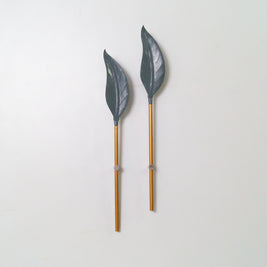 Metal Leaf Wall Decor Artpiece - The Black Steel