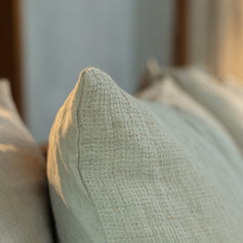 Flax waffle shams
