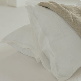 White pillow covers