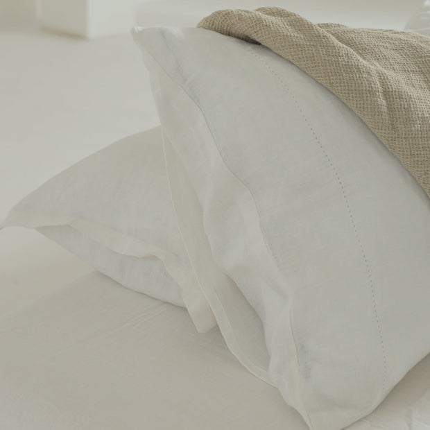 White pillow covers