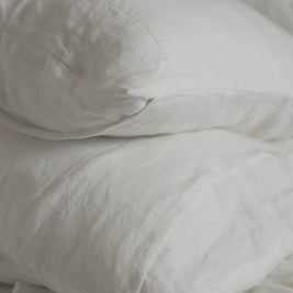 White pillow covers