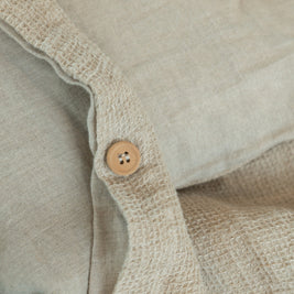 Flax waffle duvet cover set