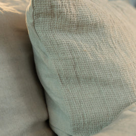 Flax waffle duvet cover set