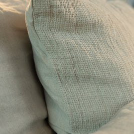 Flax waffle shams