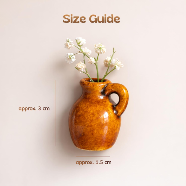 Decorative refrigerator magnets with dried flowers