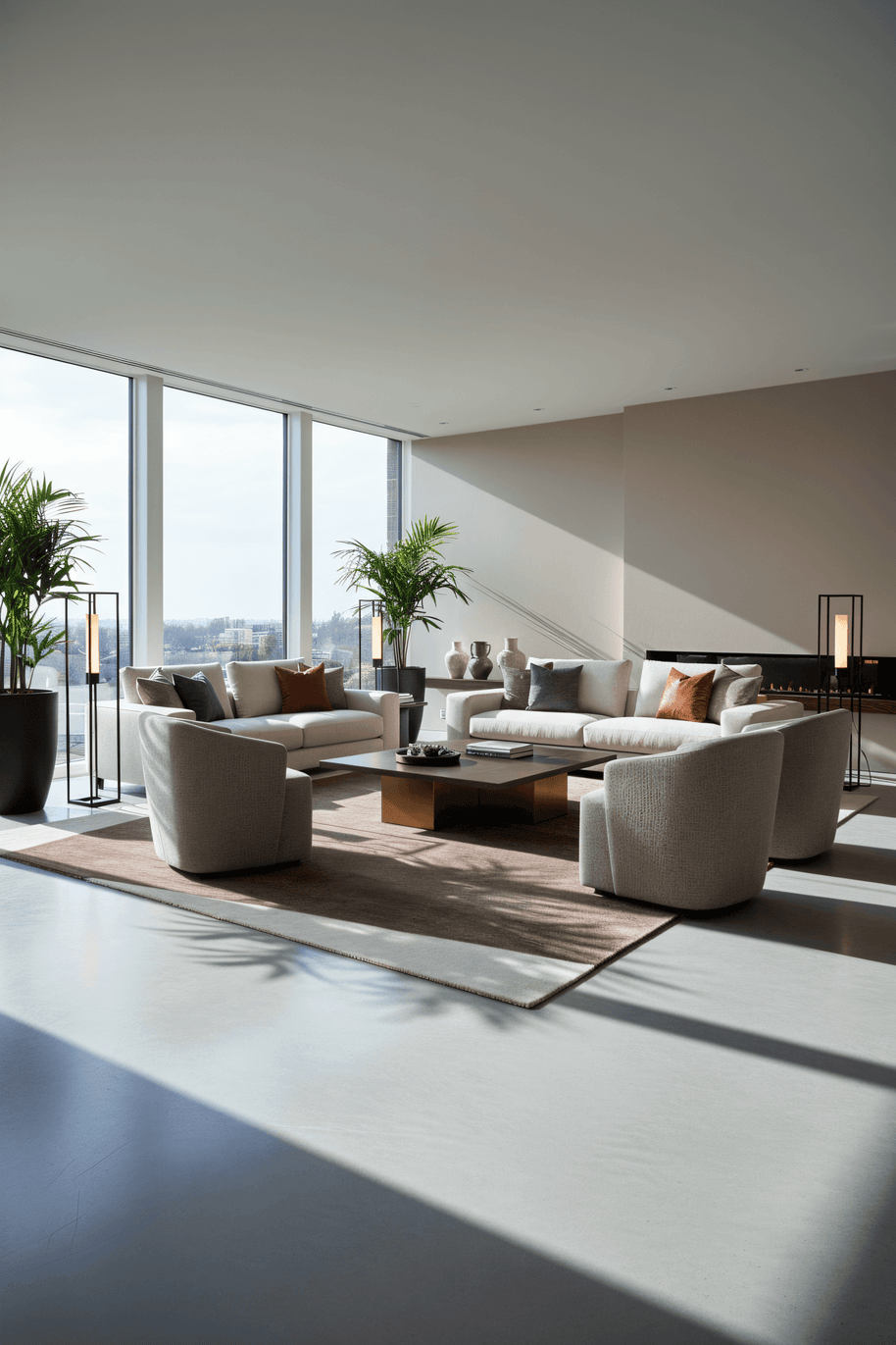 O M B R E - 5 luxury handmade rug by Cherom, rich brown, New Zealand wool, modern decor.