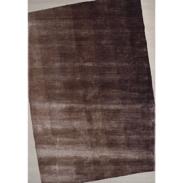O M B R E - 5 luxury handmade rug by Cherom in brown New Zealand wool, contemporary design.
