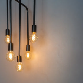 black pipe ceiling chandelier