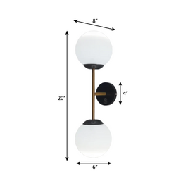 CWS140 Mid-Century Brass Wall Sconce. - The Black Steel