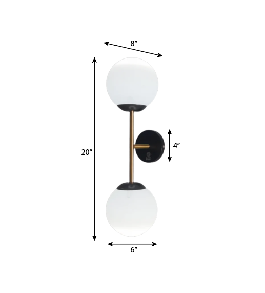 CWS140 Mid-Century Brass Wall Sconce. - The Black Steel
