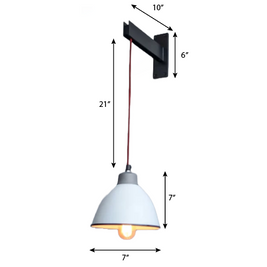 CWS114 Applique Métal Whitesmoke Wall Hanging Lamp - The Black Steel