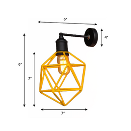CWS116 Ridgemont Geometric Yellow Wallchiere - The Black Steel