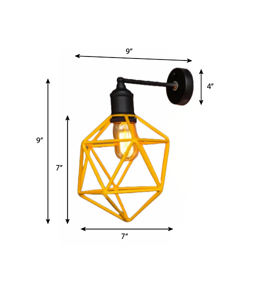 CWS116 Ridgemont Geometric Yellow Wallchiere - The Black Steel