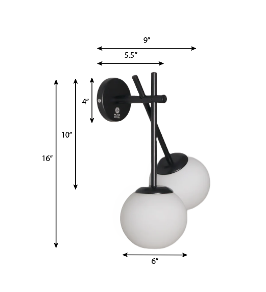 CWS132 Double Glass Wall Sconce