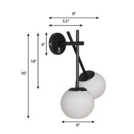 CWS132 Double Glass Wall Sconce