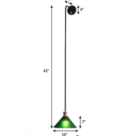 CWS135 Bottle Green Tall Wall Lamp